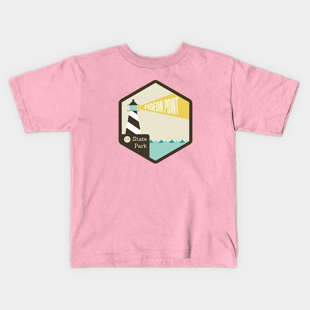 Pigeon Point State Badge Kids T-Shirt by CloudWalkerDesigns